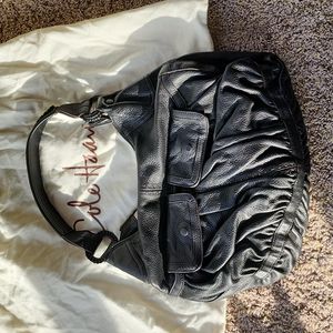 Cole Haan Medium Zip Hobo Black Village Soft - Vintage Bag